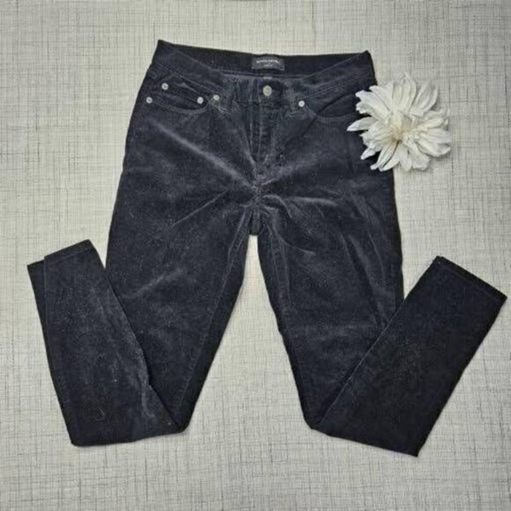Banana Republic Womens‎ Black High Rise Corduroy Skinny Pants Size 27